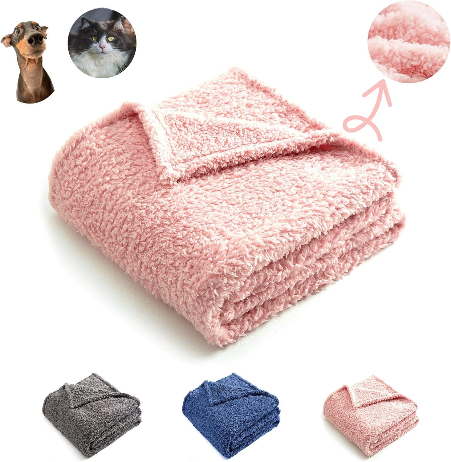 CHEE RAY Premium Sherpa Fleece Blanket, Superior Fluffy and