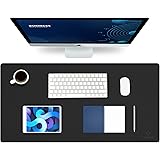 K KNODEL Mouse Pad, Waterproof Desk Mat for Desktop, Leather Desk Pad for Keyboard and Mouse, Desk Pad Protector for Office a