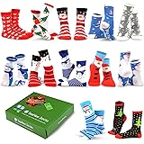 TeeHee Christmas Holiday 12-Pack Gift Socks for