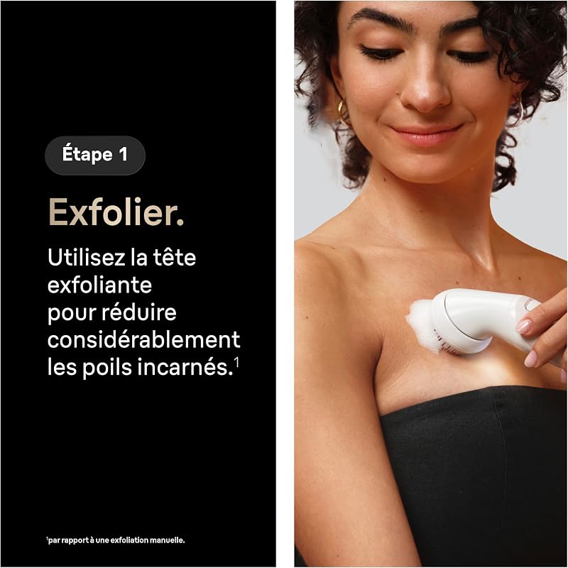 Epilateur Electrique Femme Silk Epil 9, 9-681 3D FaceSpa, Blanc et Or