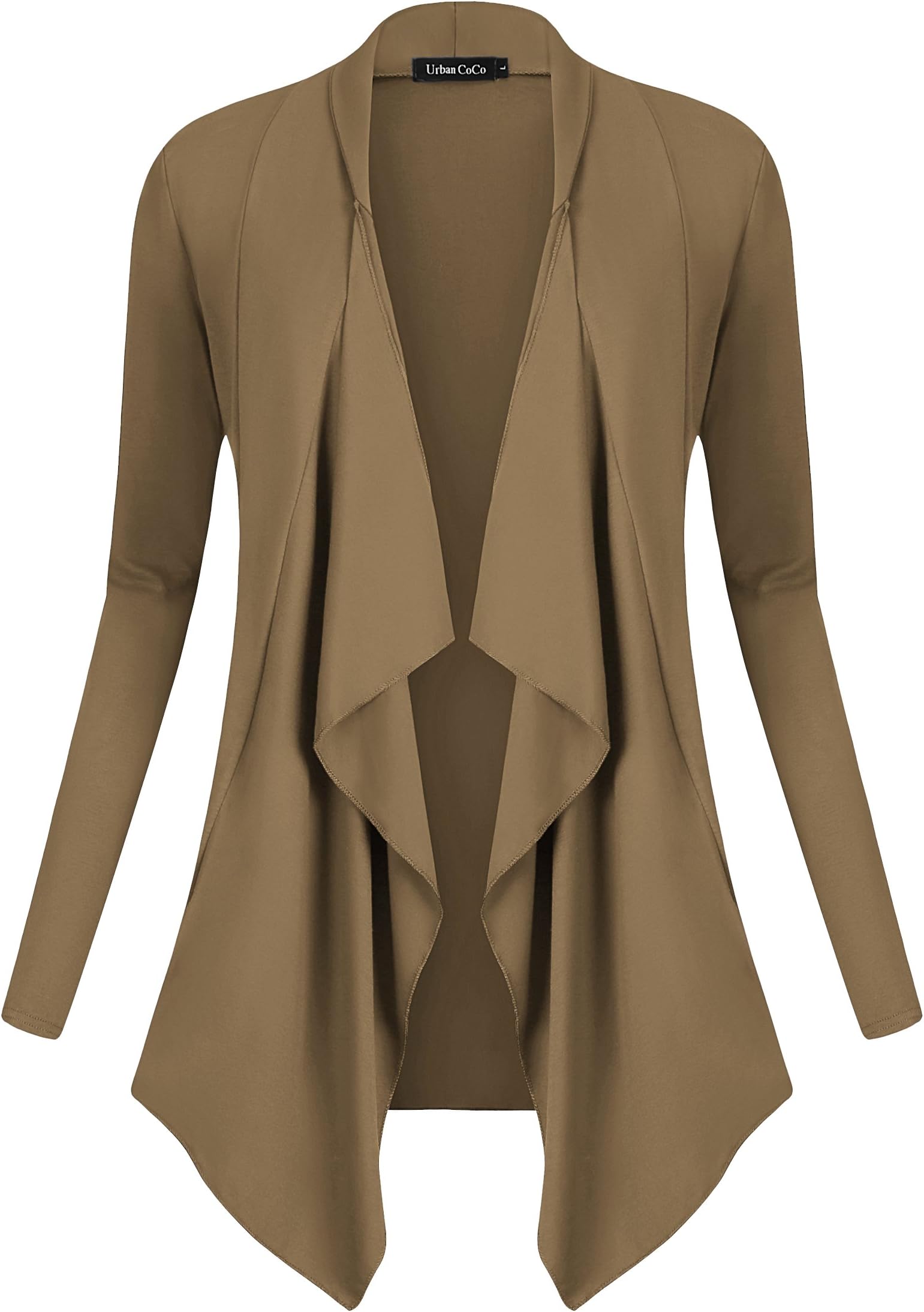 Women's Drape Front Open Irregular Hem Cardigan