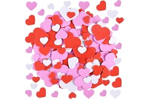 MIAHART 300 Pcs Valentine's Day Heart Foam Stickers Self Adhesive Mixed Color Heart Shape Stickers for Valentine's Day Decoration Wedding Supplies and Art Craft (Style 1)