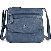 Angelkiss Small Womens Crossbody Bag Leather Shoulder Purse for Women Hobo Bag with Adjustable Shoulder Strap