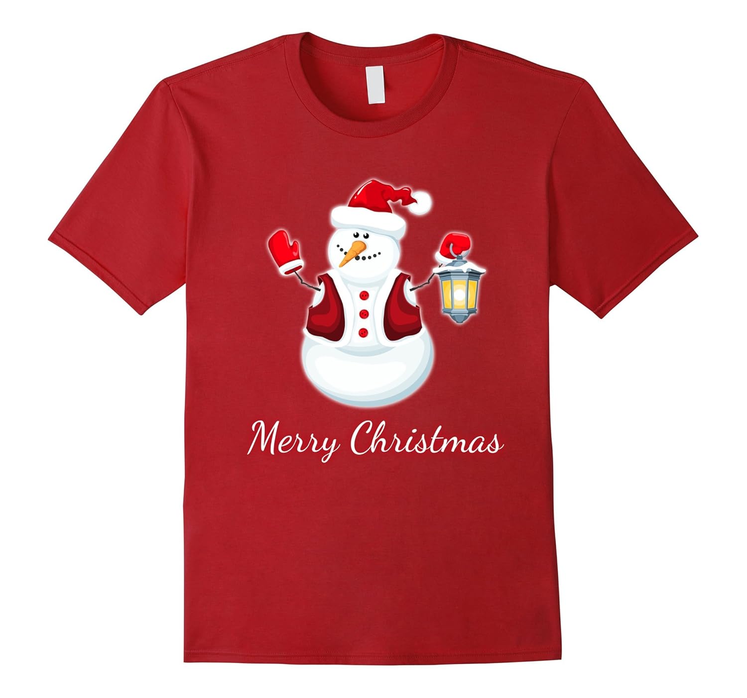 Merry Christmas Snowman Shirt - Family Christmas Tee-Rose