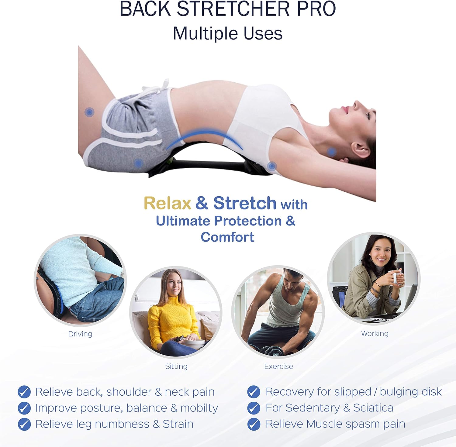 BURVARO Back Stretcher Pro New Edition, Back Pain Relief & Back Stretcher Massager, Corrects Posture - Image 4