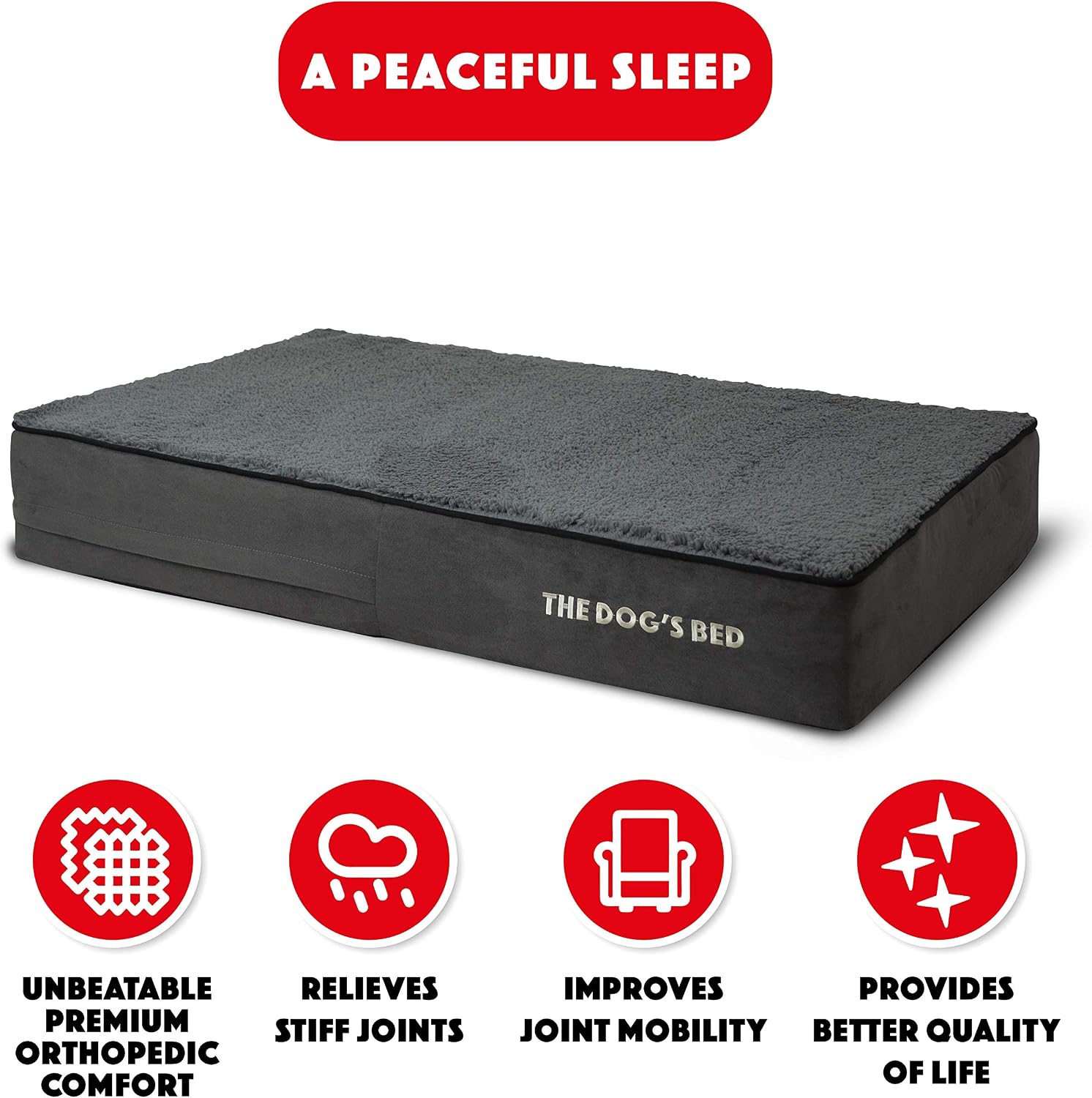 The Dog’s Bed Orthopaedic Memory Foam Dog Bed for Large Dogs Waterproof Support Mattress, Removable Washable Cover - Image 3
