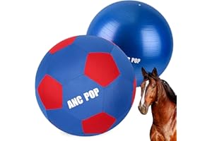 ANC POP Herding Ball for Horse Ball & Cover 40" Large for Play Herding Ball Horse Toys for Horse (Blue & Red)