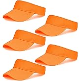 Rbenxia 5 Pieces of Adjustable Sport Visors Sun Visor Hats Cap Visors for Women and Men