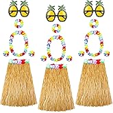 PHOGARY 8 Pezzi Hawaiian Hula Skirt Costume Accessorio Kit