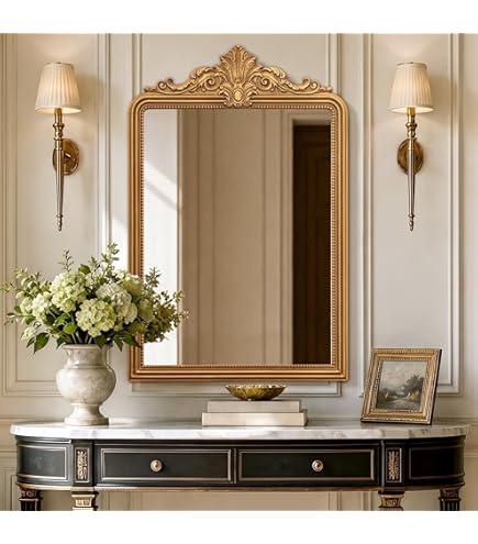 Amazon.com: Gold Mirrors for Wall Decor, Vintage Wall Mirror with