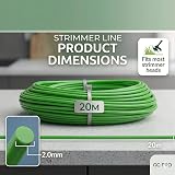 Homebay Shark-Tuff Universal Strimmer Wire 2mm x 20m Pack of 2 view 6