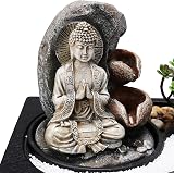 BTGGG Buddha Indoor Fountain with LED Light Candle 29x21x22 cm UK Plug view 3