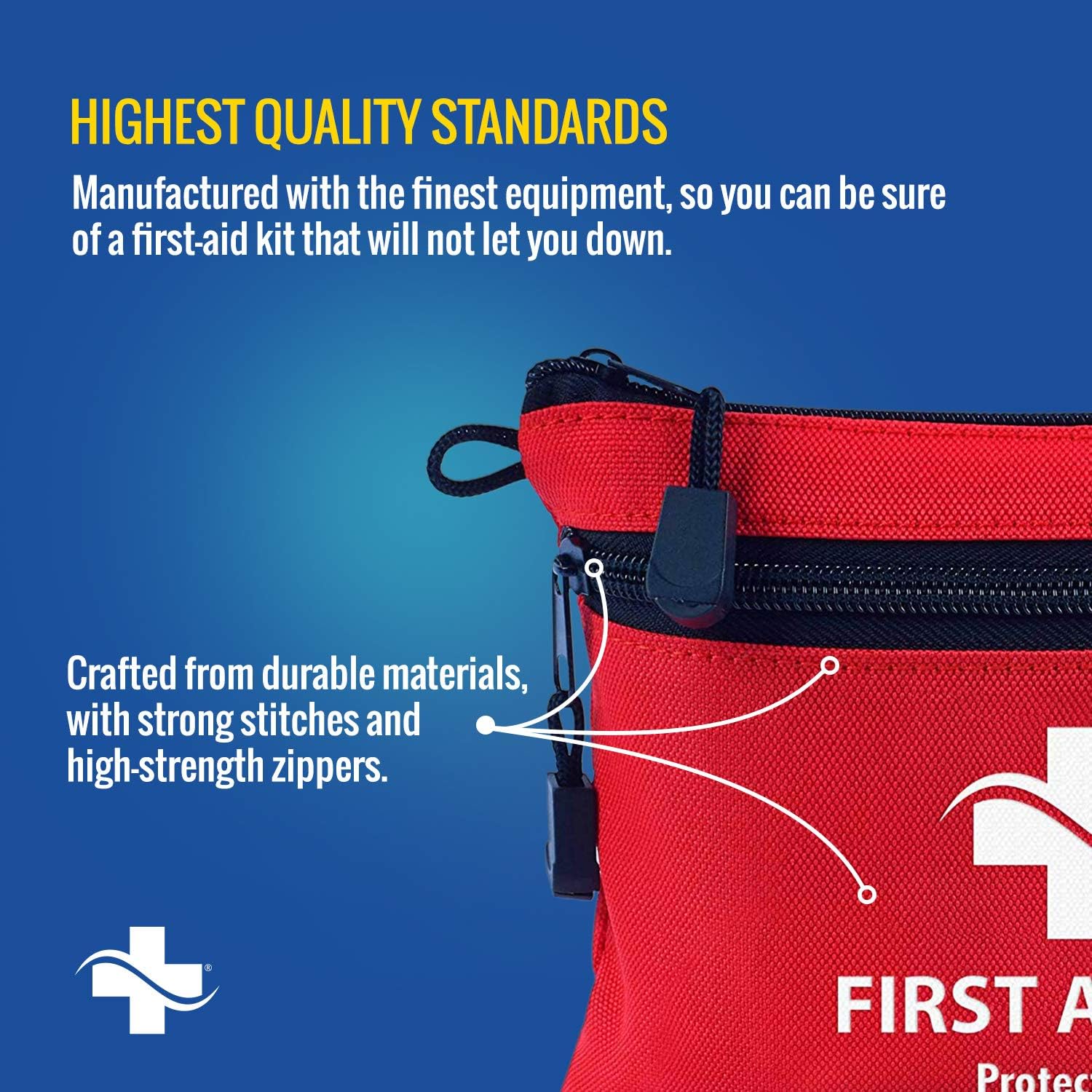 First Aid Kit - 100 Piece - Small First Aid Kit for Camping, Hiking, Backpacking, Travel, Vehicle, Outdoors - Emergency & Medical Supplies: Health & Personal Care