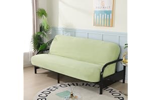 OctoRose 3 Side Zipper Classic Soft Micro Suede Futon Cover/Slipcover/Sofa DayBed Mattress Cover Couch Protector (Cover ONLY) (Light Pastel Green, Full Size)