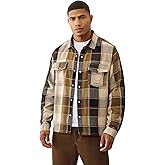True Religion Men's LS Stitch Plaid Big T Western Cropped Shirt – Long Sleeve Button