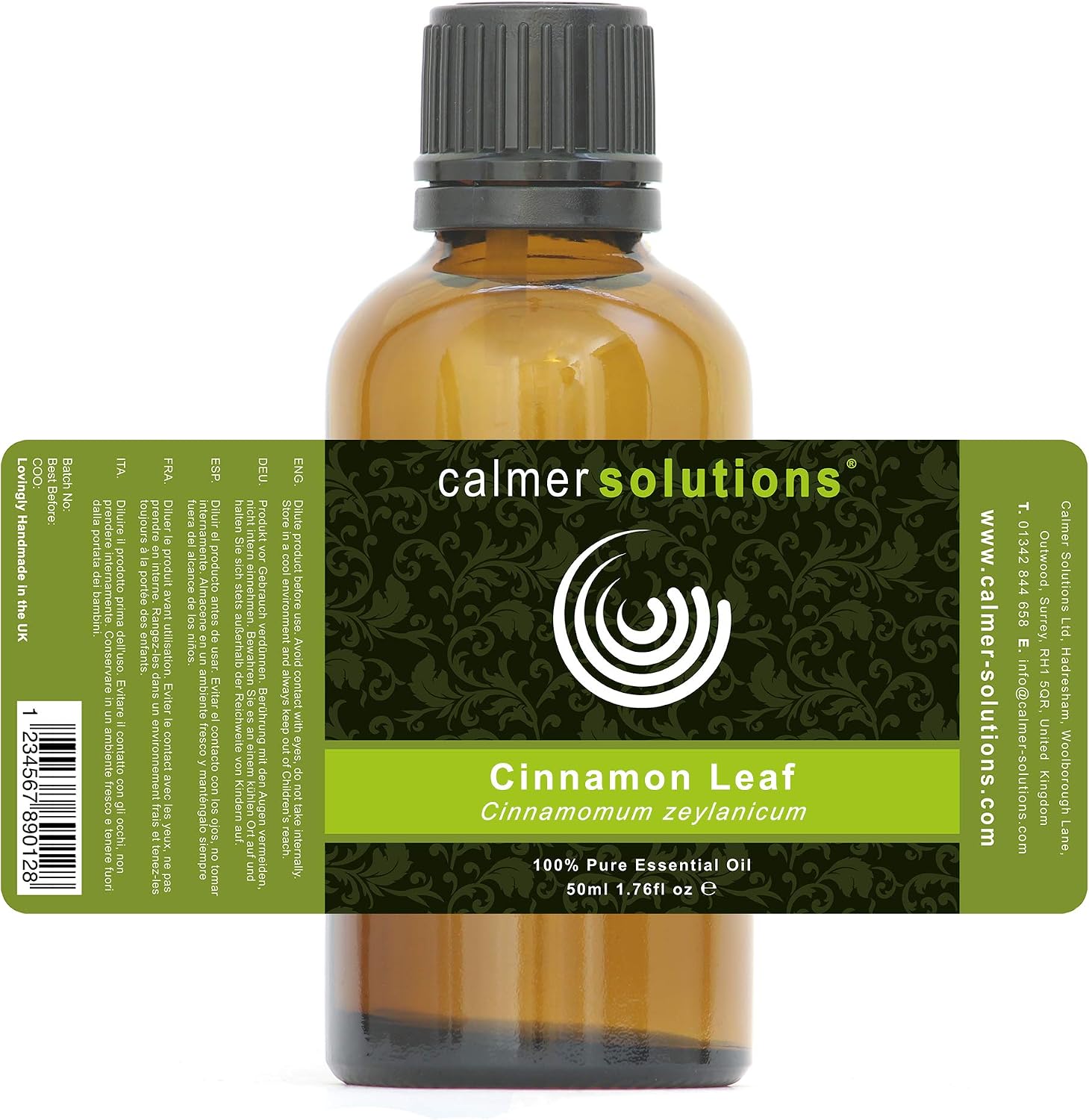 Cinnamon Leaf 100% Pure Essential Aromatherapy Oil 50ml, Clear Yellow, 50 ml (Pack of 1) - Image 3