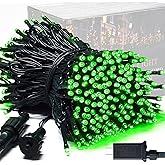 JMEXSUSS 250 LED Green String Lights - 91.5ft Green Christmas Lights Outdoor Waterproof, 8 Lighting Modes, Connectable St. Patricks Day Light for Yard Party Halloween Christmas Decorations