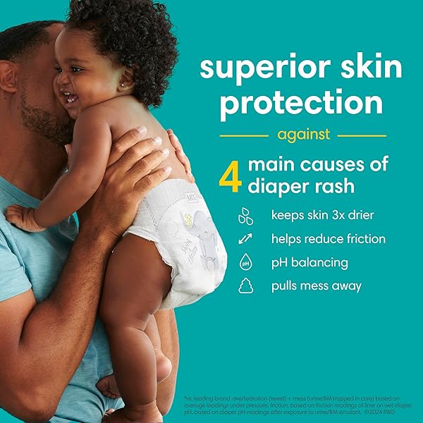 PAMPERS BABY DIAPERS – SWADDLERS – SIZE 0, 140 COUNT, ULTRA ABSORBENT DISPOSABLE NEWBORN DIAPER