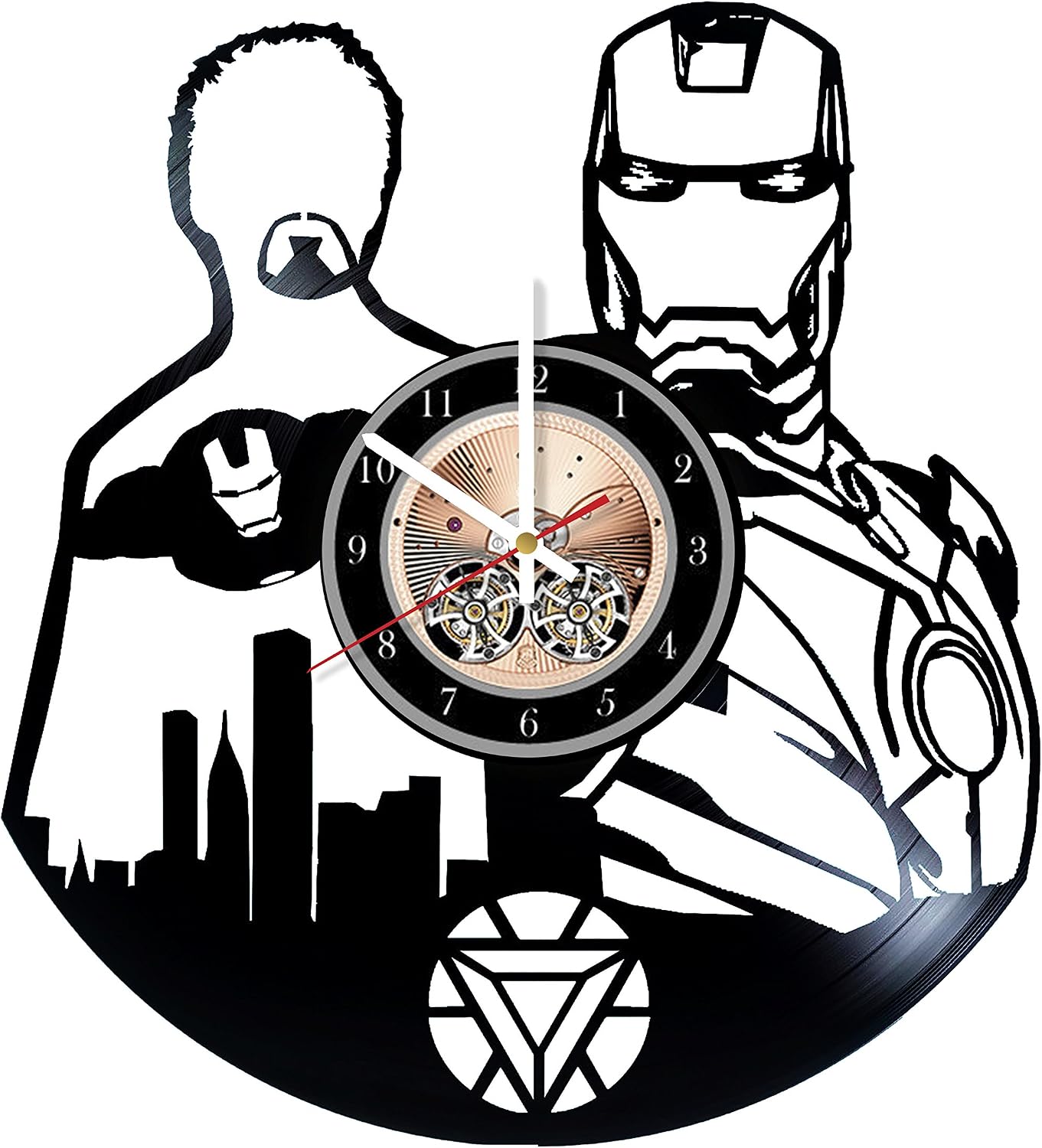 Amazon Com Iron Man Marvel Vinyl Record Wall Clock Get Unique Home Or Garage Wall Decor Gift Ideas For Adults And Youth Comics Figure Unique Art Design Home Kitchen