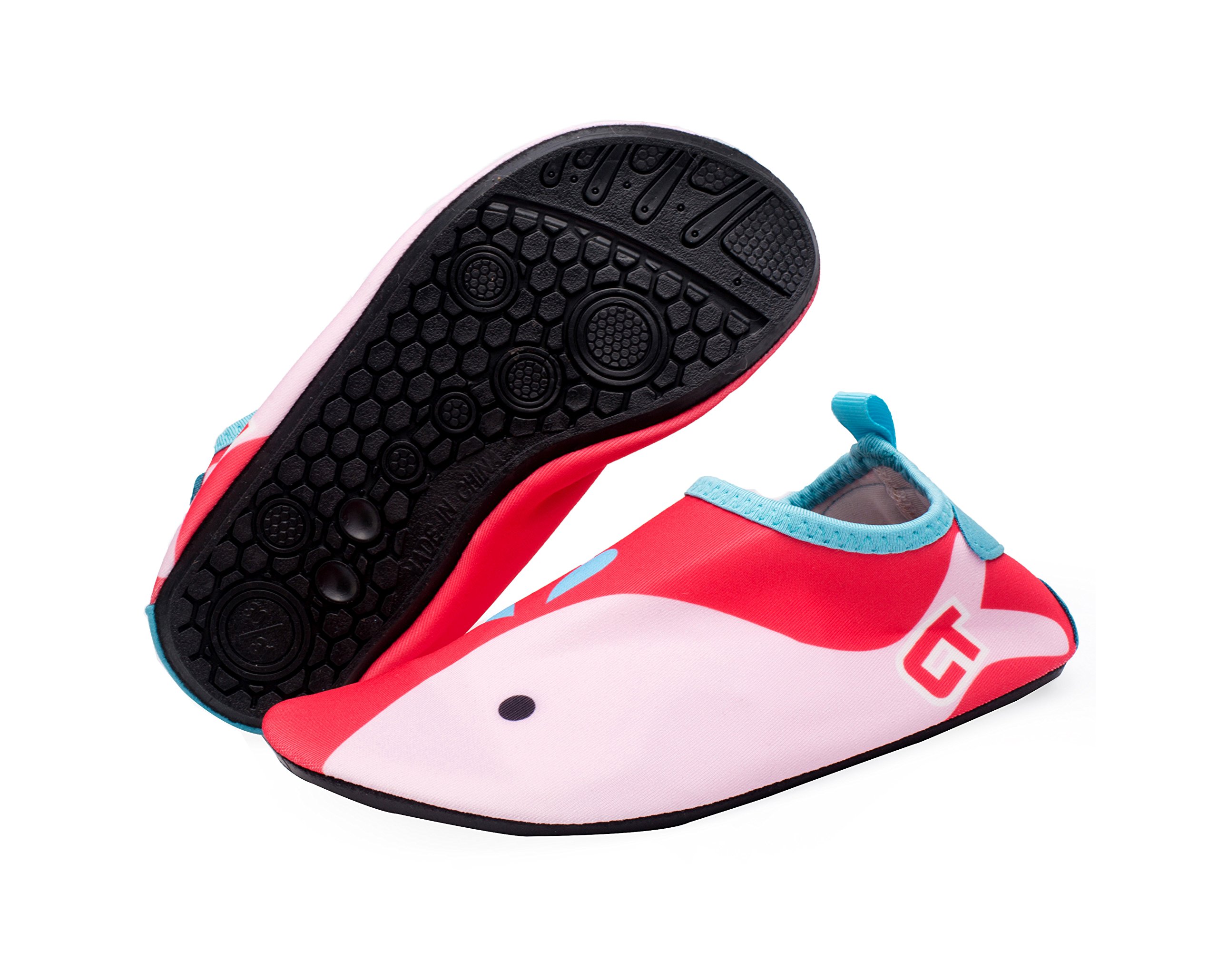 Giotto Kids Swim Water Shoes Quick Dry NonSlip for Boys & Girls, Pink
