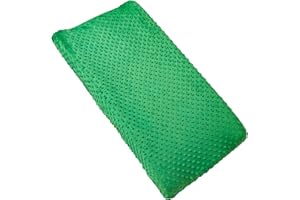 AULLAR Solid Changing Table Pad Cover Cradle Sheet, Fits 32"/34''x16" Contoured Diaper Changing Pad, Ultra Soft Cozy Dots Plush Changing Table Covers, Breathable Wipeable Removable (Fern Green)