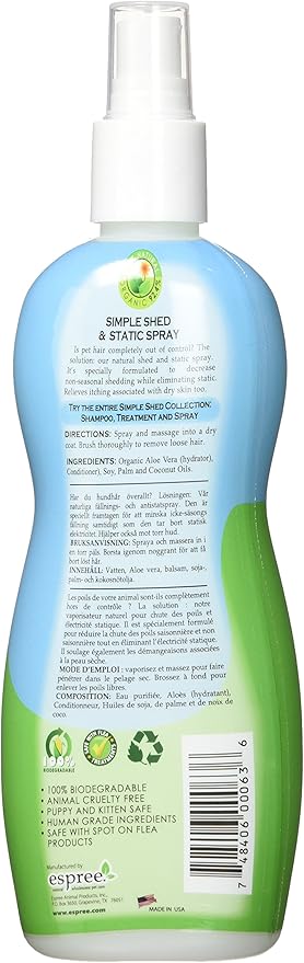 Amazon Com Espree Simple Shed Static Spray 12 Oz Pet