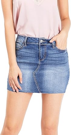 celebrity pink jean skirt