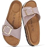 Project Cloud 100% Genuine Leather Sandals Women Dressy Beach Essentials Slides for Women Footwear - Lightweight with Memory Foam Insole Sandals for Women 2026 - Womens Slides