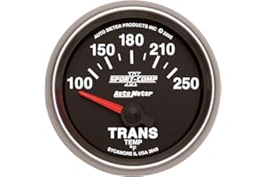 Auto Meter 3649 2-1/16" 100- 250 F Short Sweep Electric Transmission Temperature Gauge