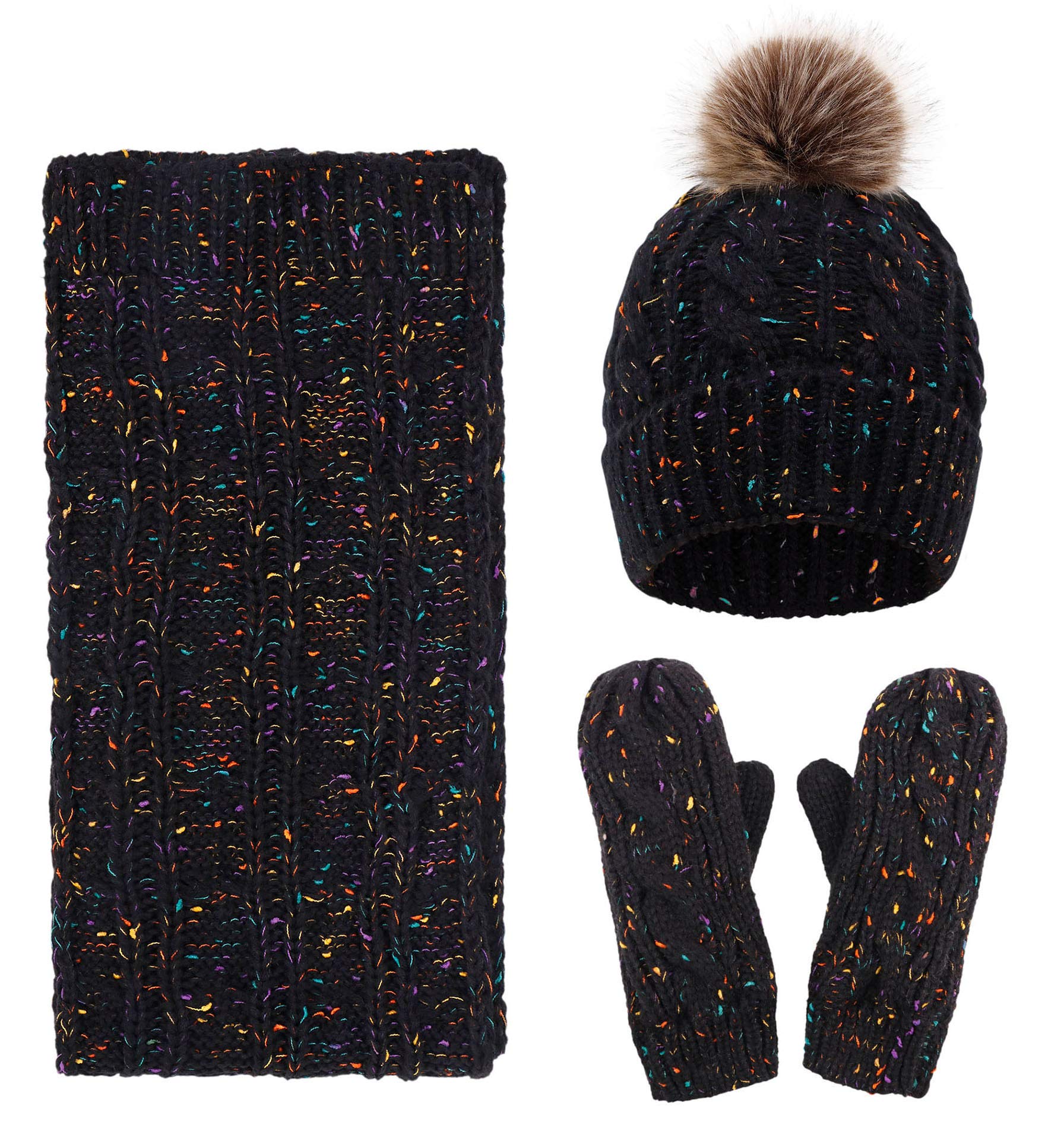 Arctic Paw Adult 3 Piece Winter Bundle - Hat, Scarf, and Mitten Set Arctic Paw Adult 3 Piece Winter Bundle - Hat, Scarf, and Mitten Set