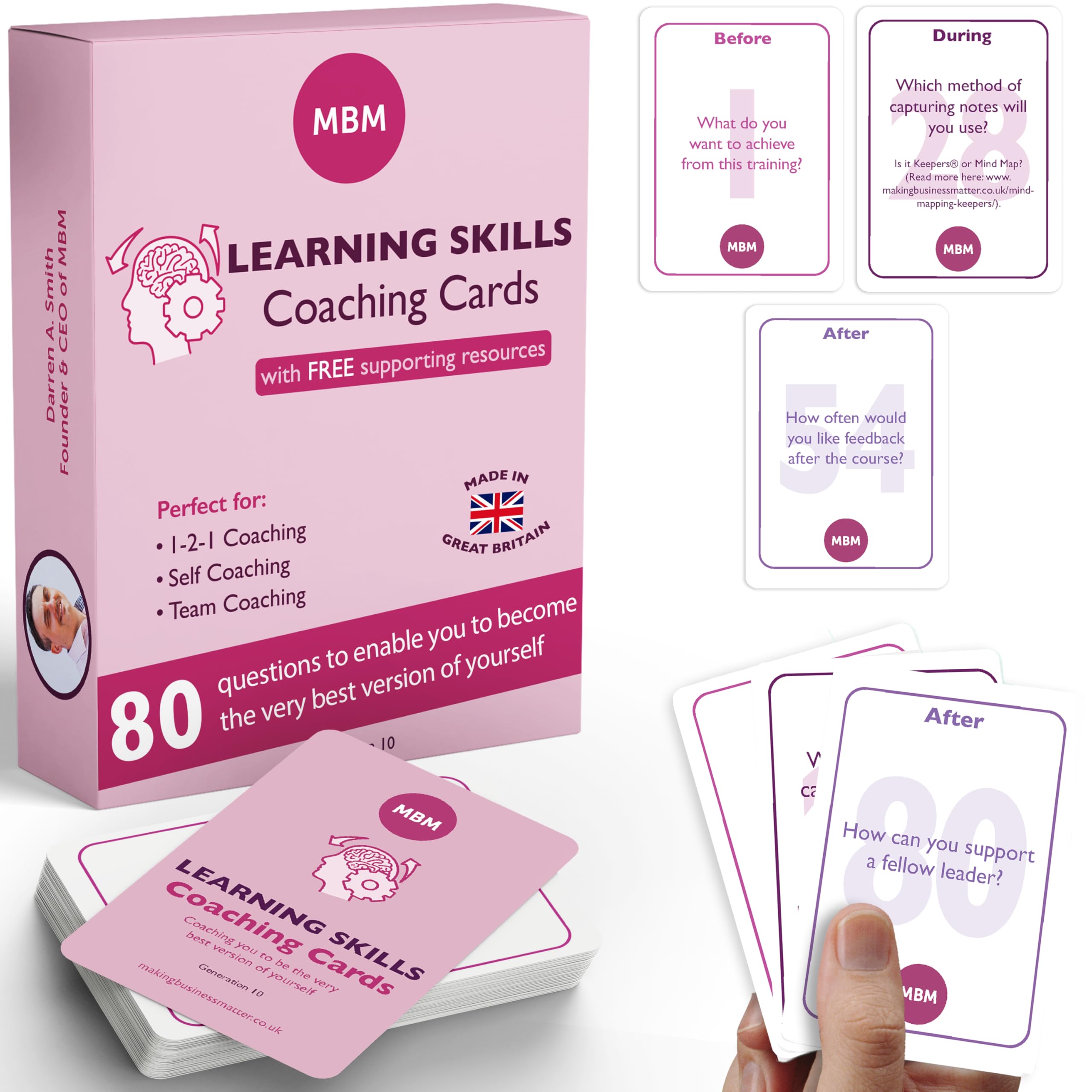 MBM Coaching Cards for Workplace People Skills | Question Cards for Learning, Inclusion & Effective Collaboration (Learning Skills)