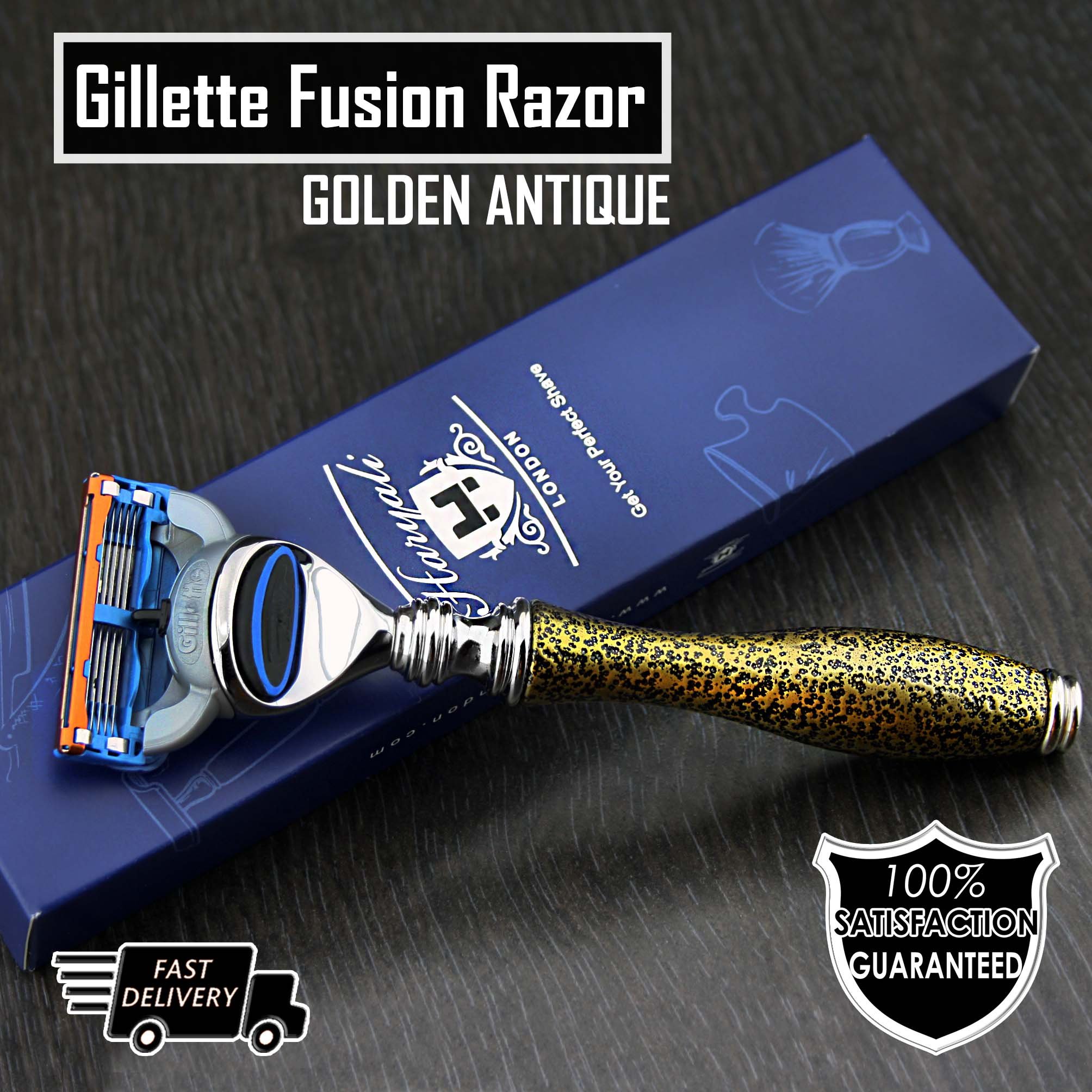 Haryali London 5 Edge Shaving Razor Beard and Mustache Safety Razor For Mens Perfect For Wet Shaving