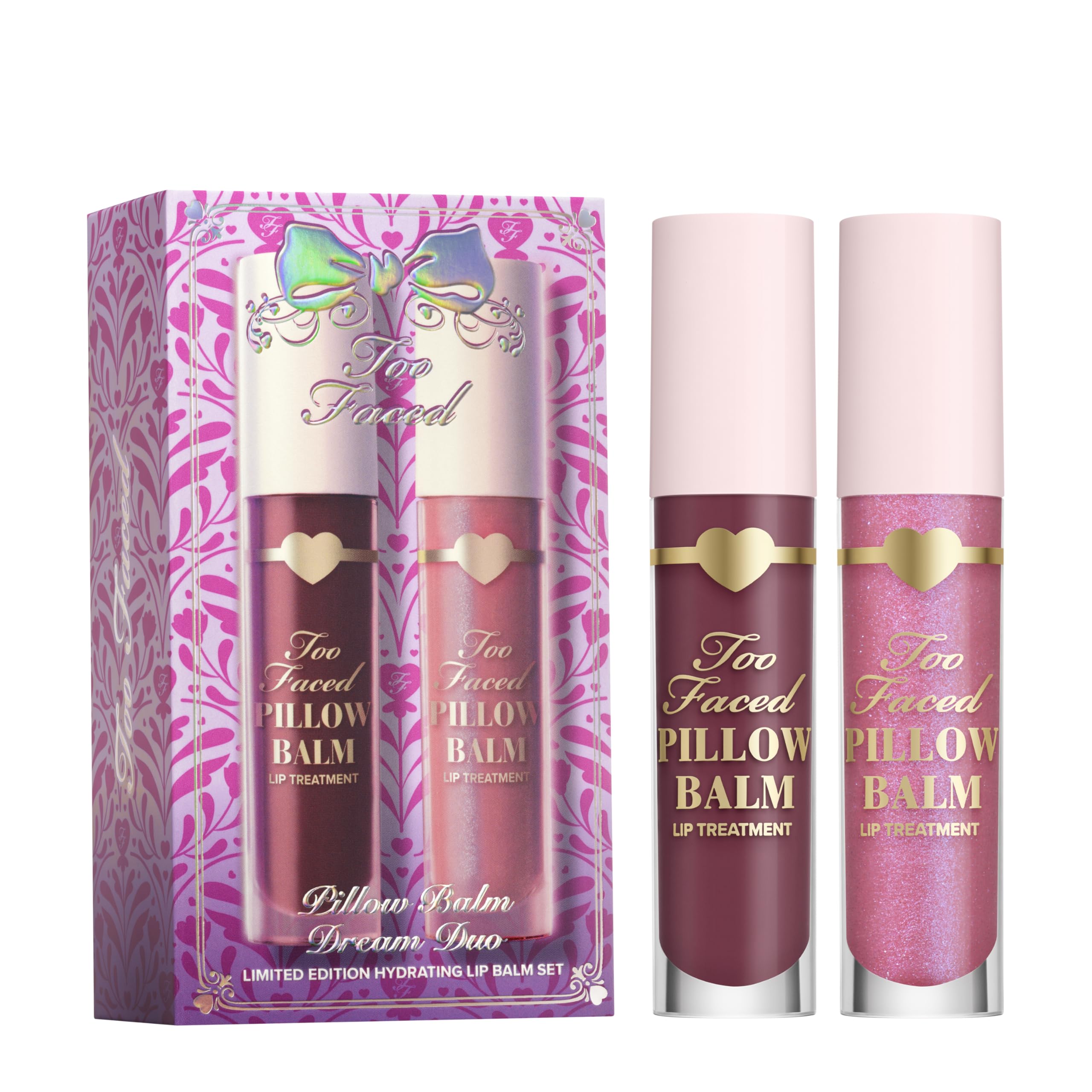 Too Faced Pillow Balm Dream Duo | Hyaluronic Acid + Moisturizing Lip Treatment Gift Set Image