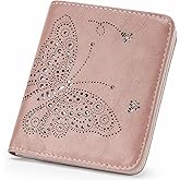 KITEVIUN Small RFID Wallet Women Ultra Thin Slim Womens Wallet Mini Compact Bifold Pocket Ladies Wallets for Women PINK