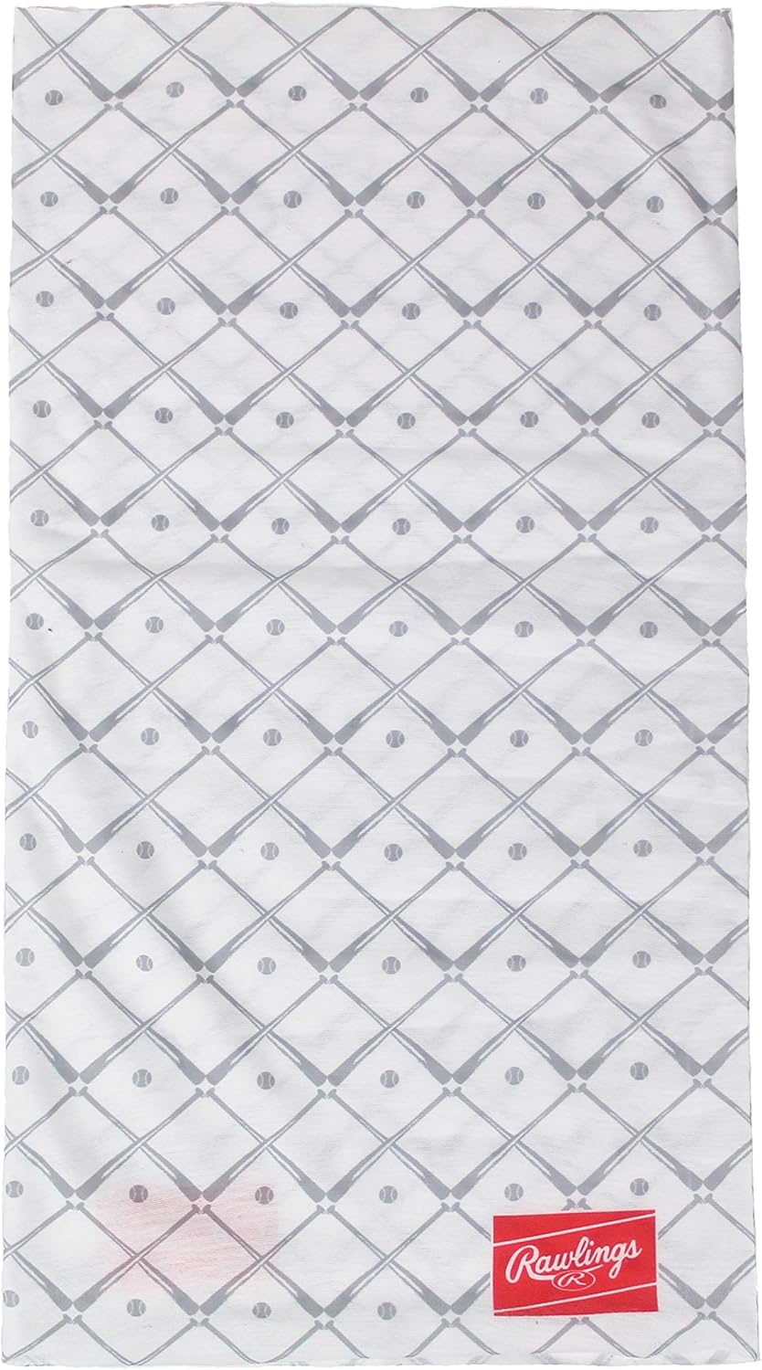 Rawlings Multi-Functional Face, Neck and Head Gaiter - White Baseball Stitched : Sports & Outdoors