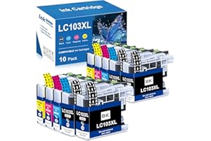 Compatible LC103 Ink Cartridges Combo Pack Replacement for Brother LC-103 103 Ink Cartridges for Brother DCP-J152W MFC-J245 J