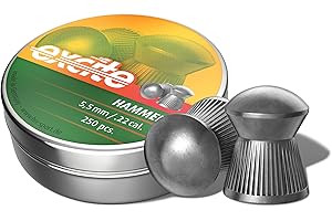 H&N Excite Hammer Airgun Pellets 0.22 Cal, 14.66 Grains, Domed, 250 Count