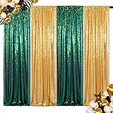 ShinyBeauty Sequin Backdrop Set of 4, 2FTx8FT Photo