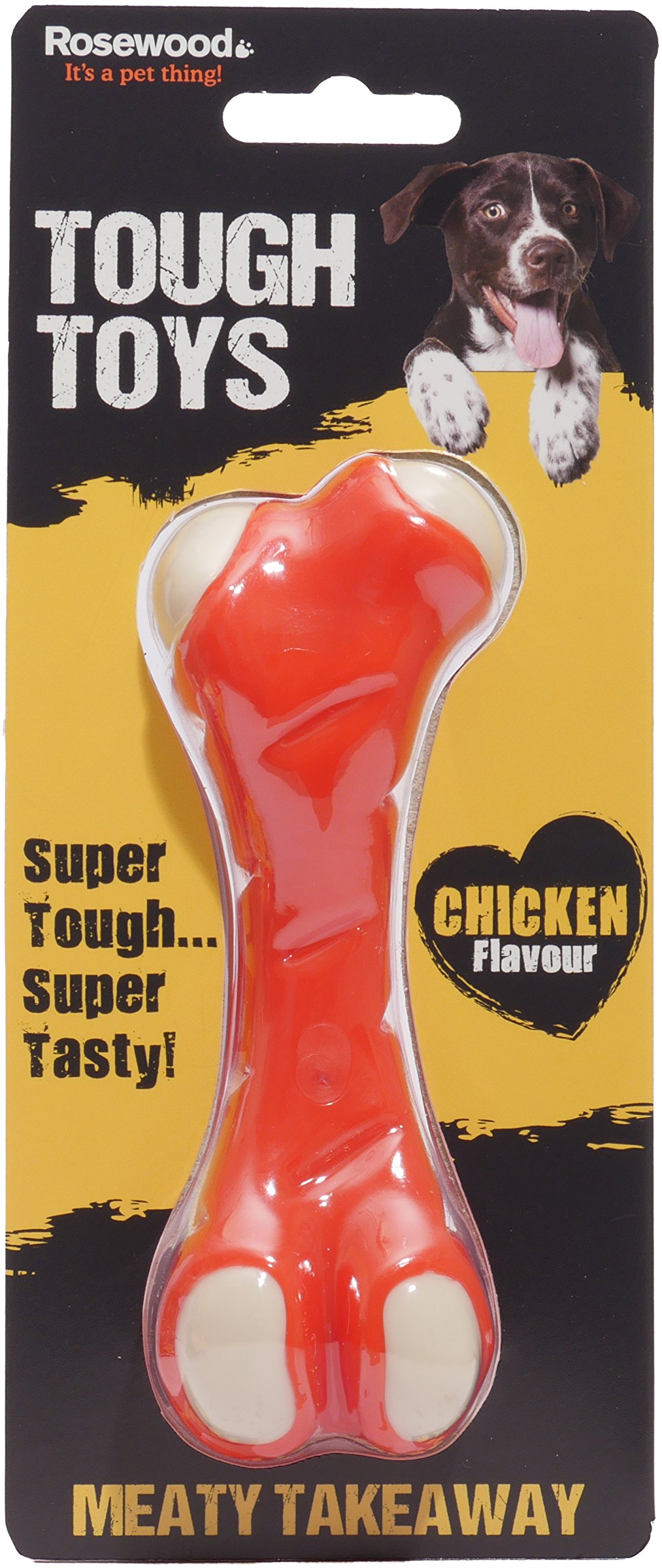 Rosewood Meaty Chicken Takeaway Bone Tough Dog Toy