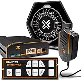 LAMPHUS ThunderWave 100W Police Siren Speaker PA System Kit for Truck Cars | Hands-Free Air Horn, Radio Broadcast Function, 12V PA System for Vehicle Pickup Truck
