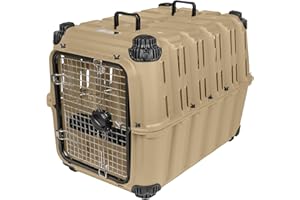 MAMMOTH PET PRODUCTS Mammoth Guardian Dog Kennel 36" Heavy Duty Travel & Outdoor Crate for Puppies, Small, Medium & Large Dogs, Secure 3 Bolt Lock, Adventure Ready for Hunting, Camping & Offroad – Desert Sand Tan