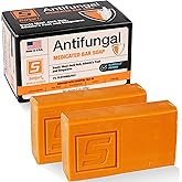 Solpri Shield 1% Clotrimazole Antifungal Soap Bar with Tea Tree Oil - Medicated Relief for Athletes Foot, Jock Itch, Ringworm - Foot Soap for Skin Fungus 4 oz (2-pack)