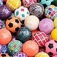 Bouncy Balls Assorted Bulk Toys Pack 25psc 1.26inch 32mm - Super Ball for Toddlers and Adults Party Favors Pinata Filler Goodie Bags Stuffers for Kids Treasure Box Toys for Classroom Carnival Prizes