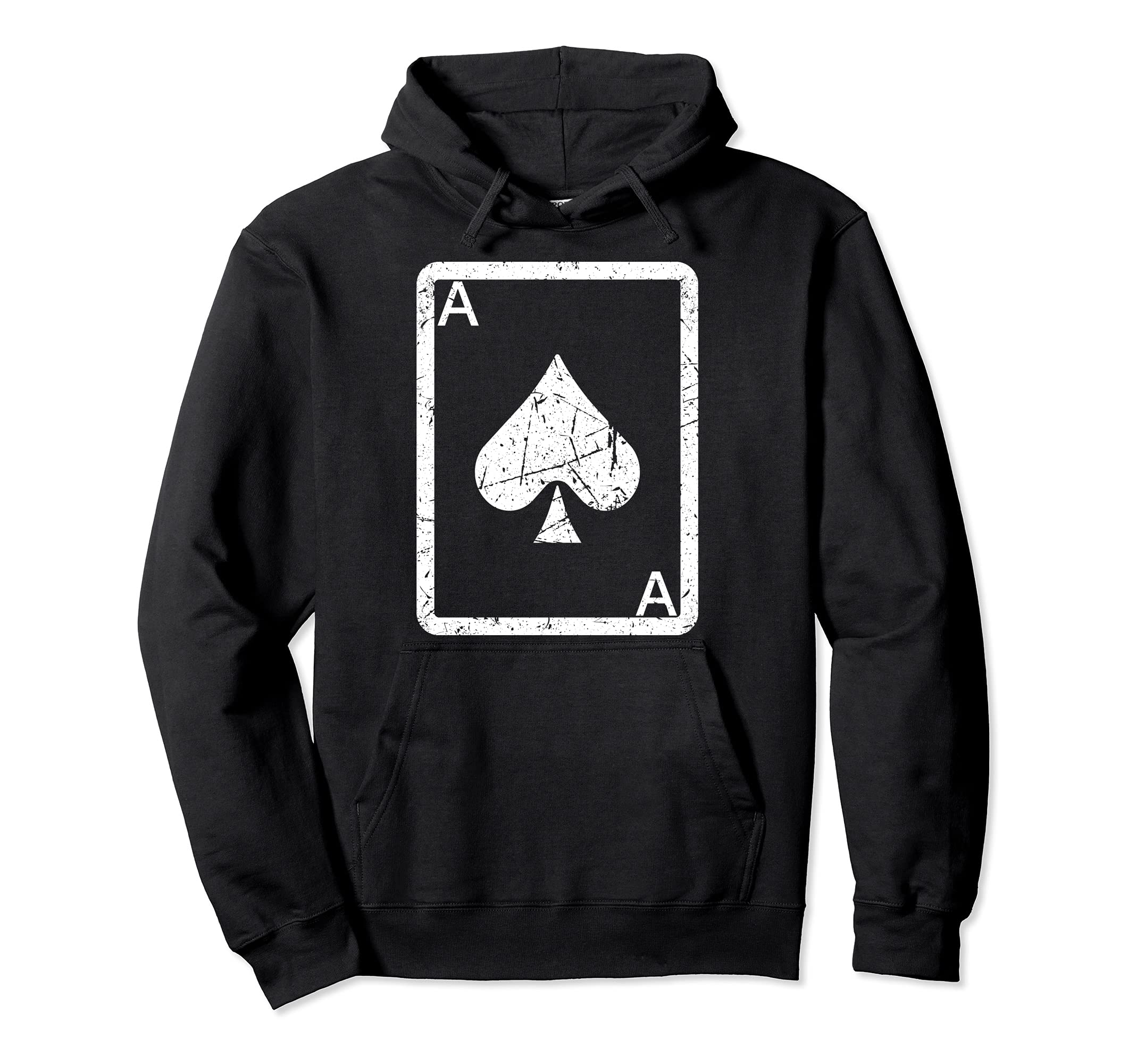 Funny Poker Player Gifts Ace Spade Card Loves Gambling Pullover Hoodie