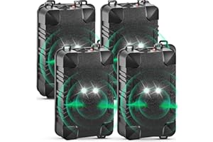 JAHY2TECH Under Hood Rodent Repeller with Strobe Light&3 Power Supply Methods, Professional Ultrasonic Mouse Repellent Rat Squirrel Deterrent for 12V Cars Trucks RV Engine Bay Warehouse Attic (No.0205(4 Pack))