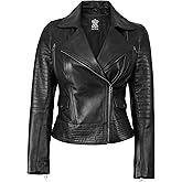 Decrum Women Leather Jacket - Casual Stylish Real Lambskin Leather Jackets for Womens