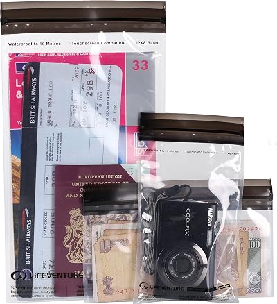 Lifeventure DriStore LocTop 3-Pack Waterproof Bags IPX8 Touch Screen