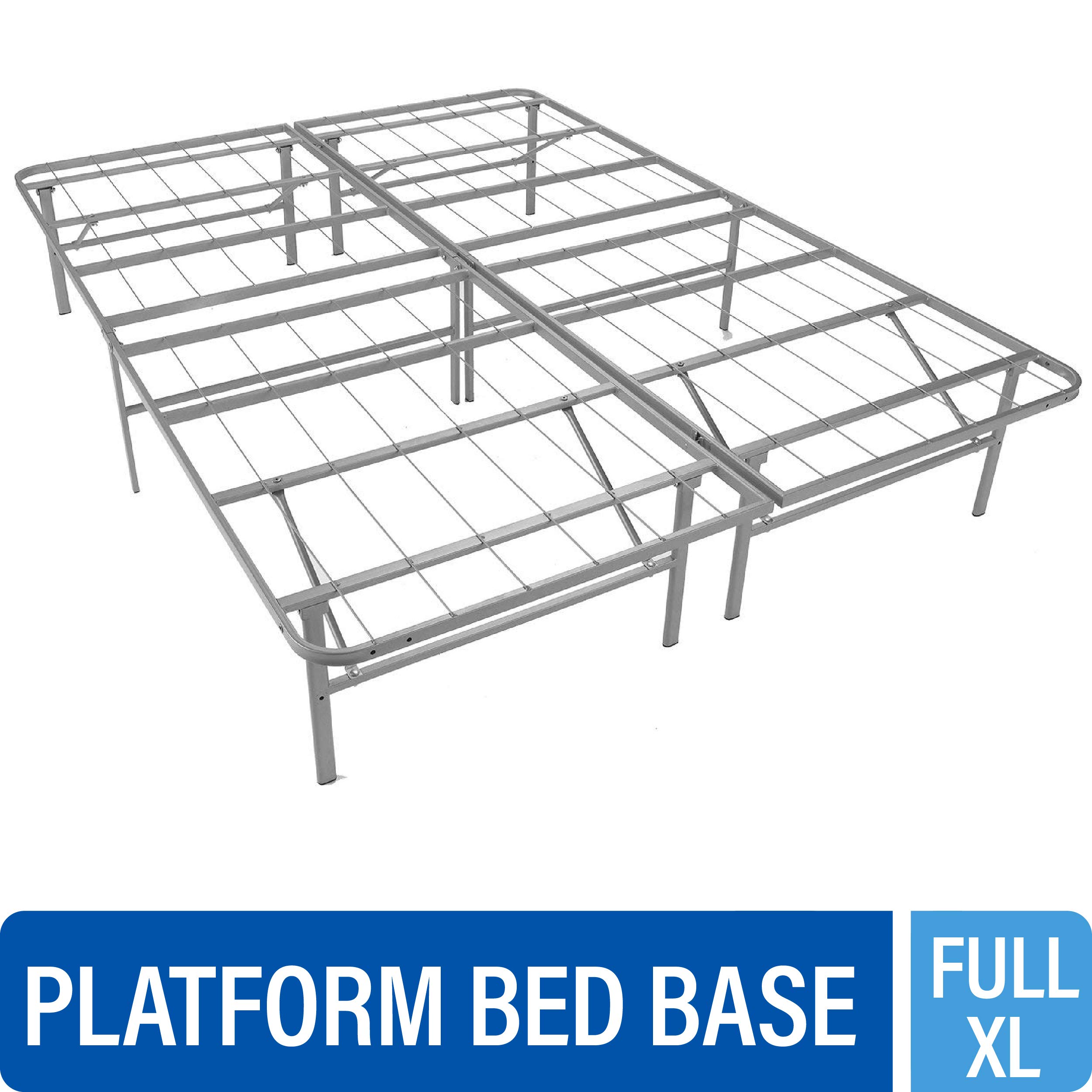 Mantua Premium Platform Base in Silver, Replaces Box Spring and Bed Frame, Room for Storage Underneath, No Tools Required