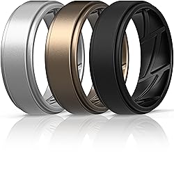 ThunderFit Silicone Wedding Rings for Men
