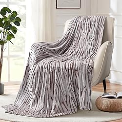 MACEVIA Flannel Fleece Twin Blanket for Couch, 3D